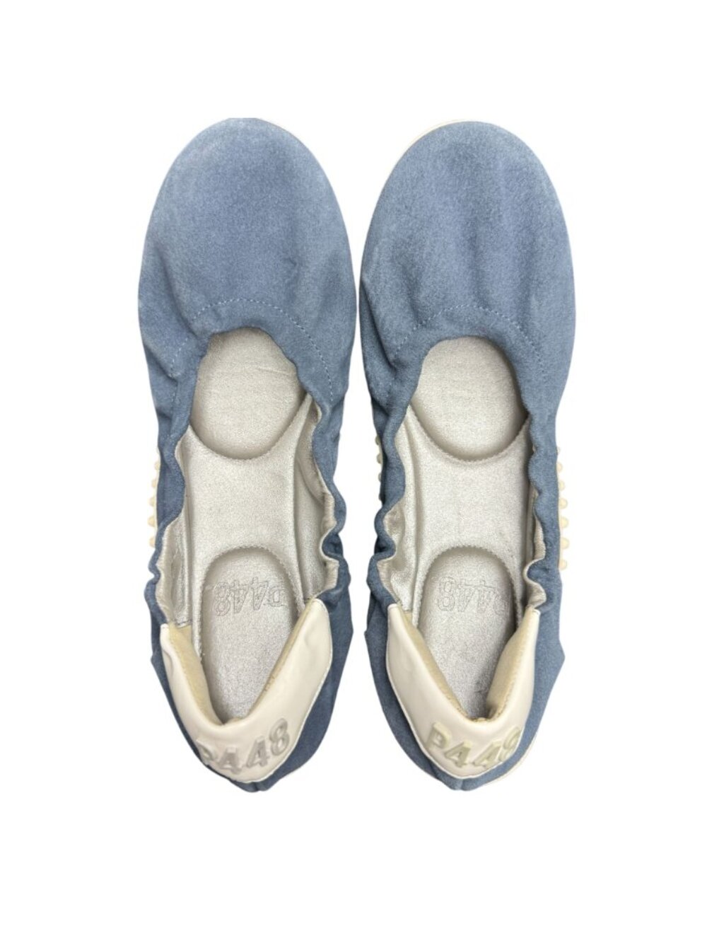 P448 Stella Mauve Women's Blue Ballet Flat Suede Leather Shoes, Size 37 - Picture 8 of 10